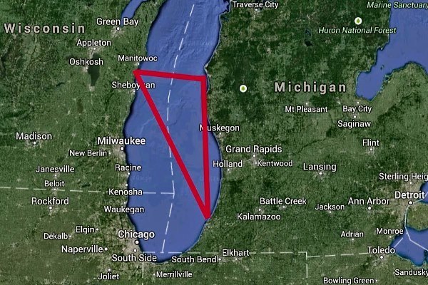 Jezero Michigan Trikotnik