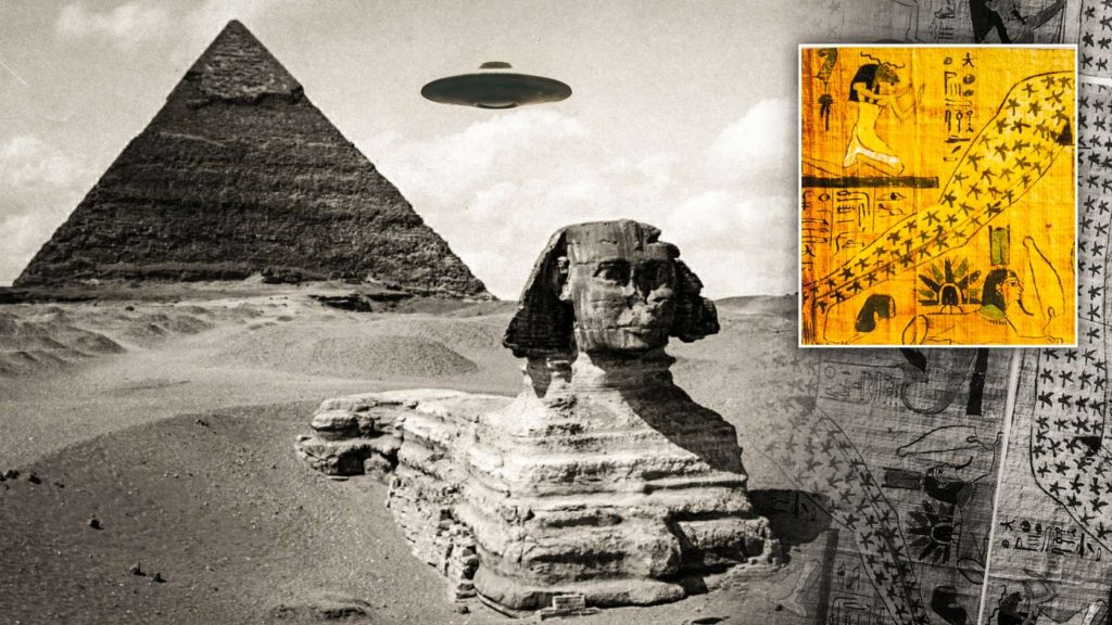 Ancient Egyptian papyrus revealed a UFO landing on the Sphinx! 2