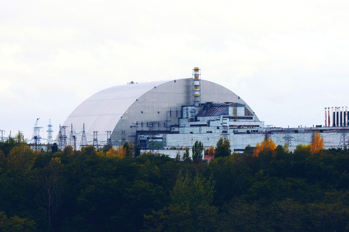 Imagine de dezastru de la Cernobîl.