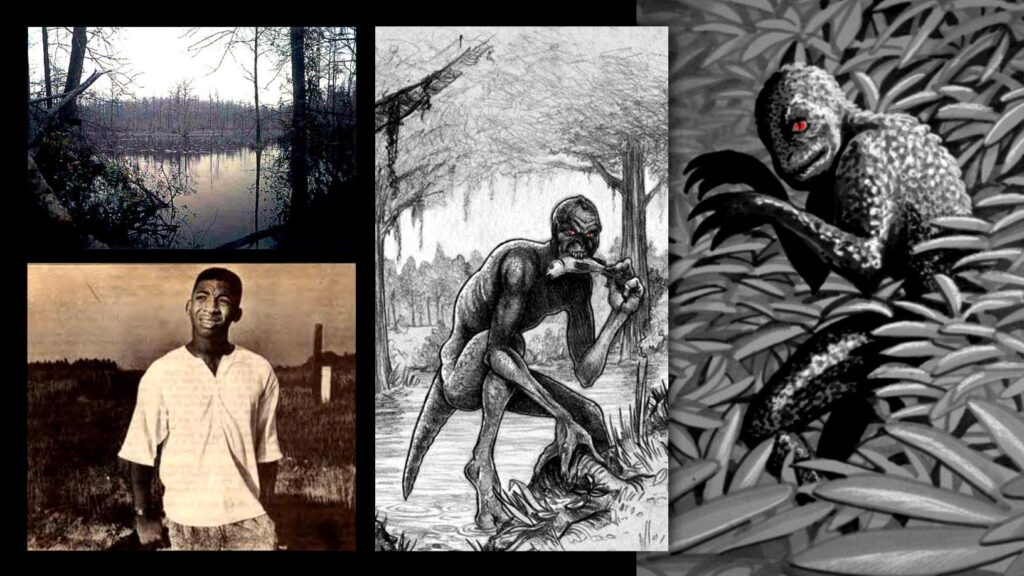 The Lizard Man of Scape Ore Swamp: Hanes y llygaid coch disglair 1