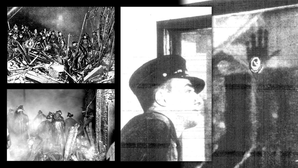 The dead firefighter Francis Leavy's ghostly handprint remains an unsolved mystery 4