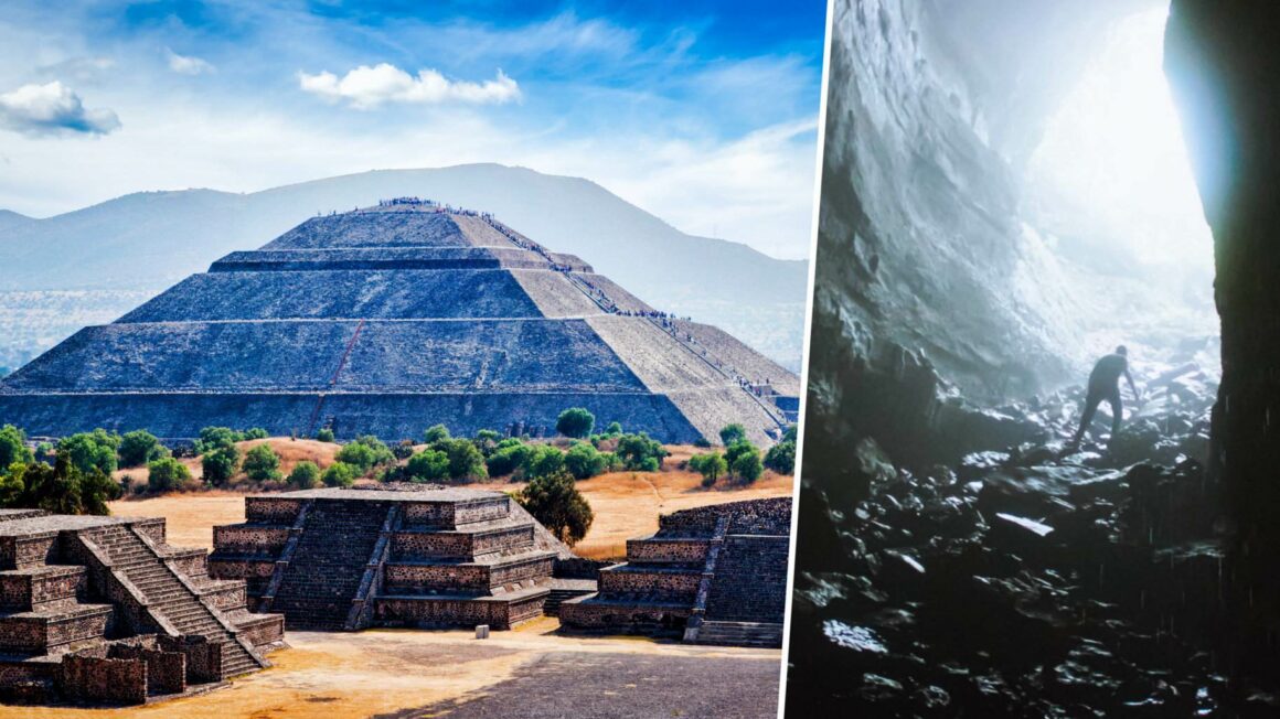 „Průchod do podsvětí“ objevený pod měsíční pyramidou v Teotihuacánu 1