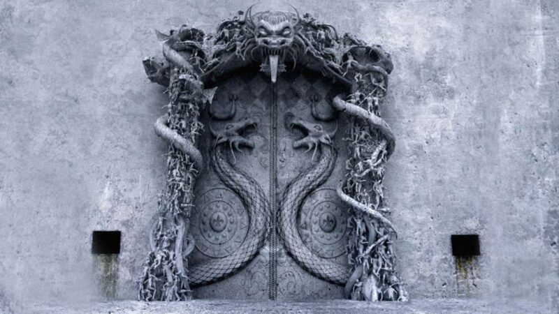 Representation of the sealed door of Vault B.