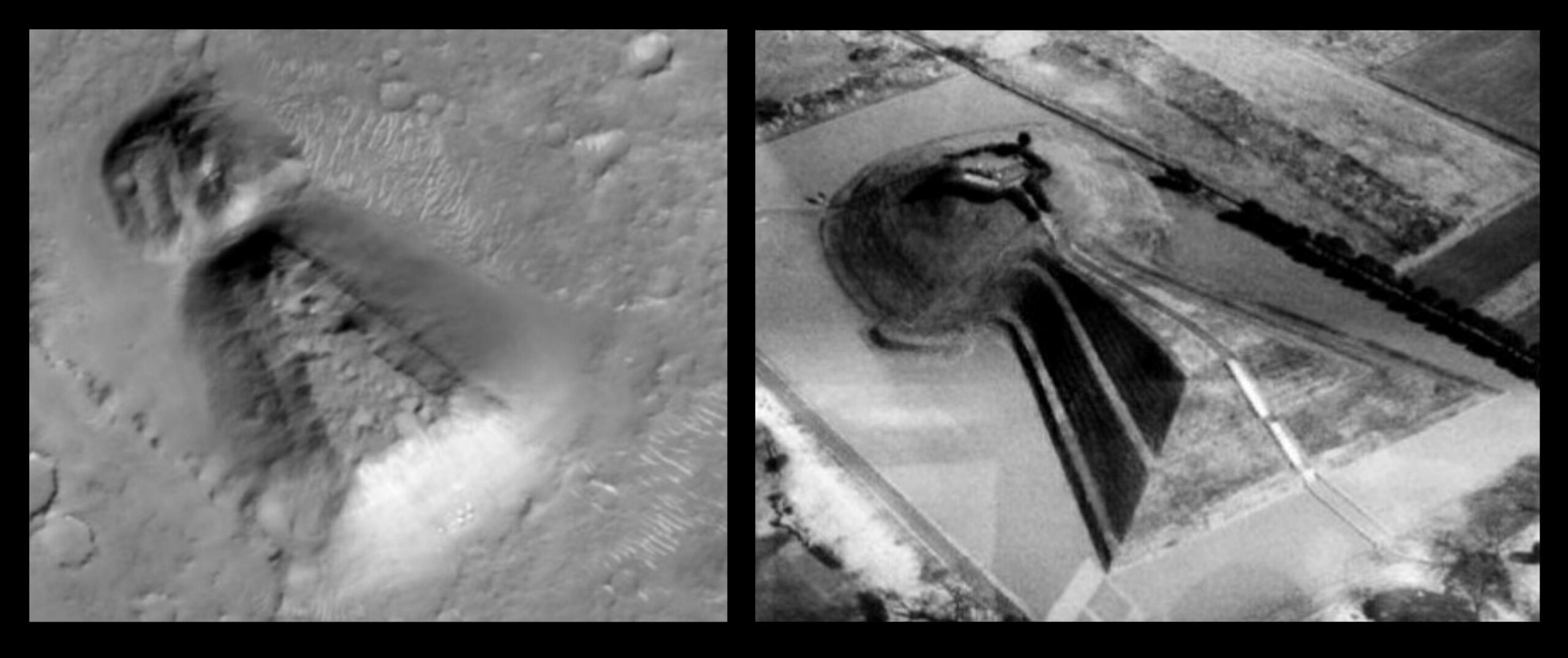 Keyhole structure on Mars