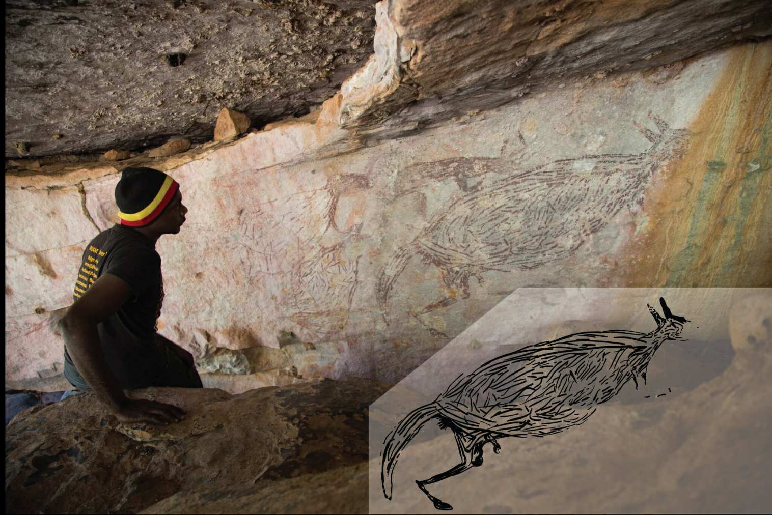 17,300-Year-Old Kangaroo Painting