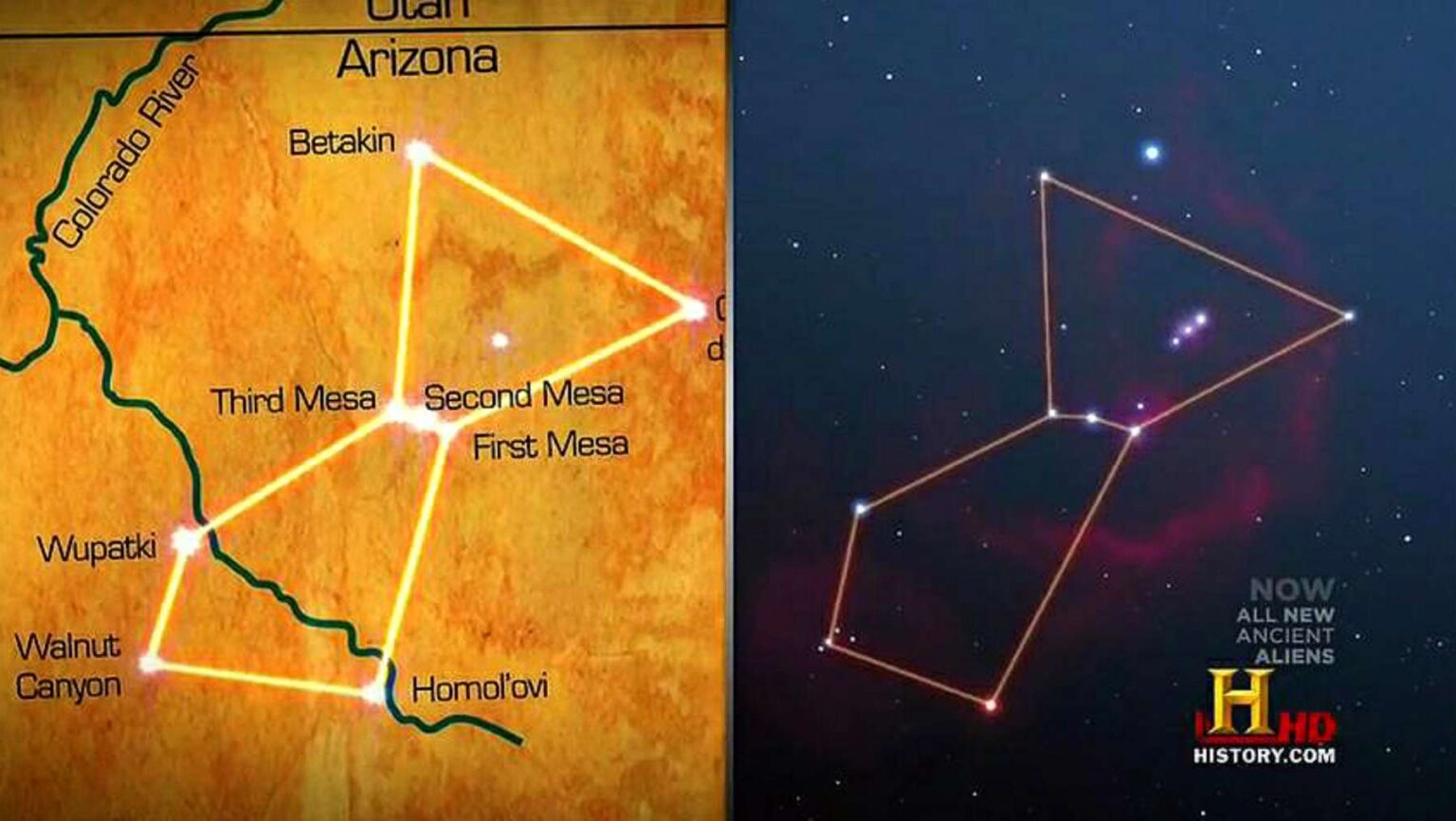 Os três Hopi Mesas se alinham perfeitamente com a constelação de Orion