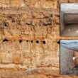Mysterious chambers created in the rock were found on a cliff in Abydos, Egypt 5