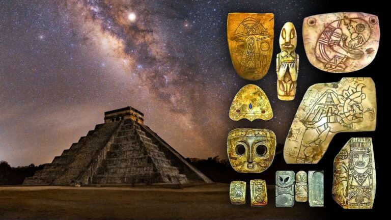 Objets anciens trouvés au Mexique