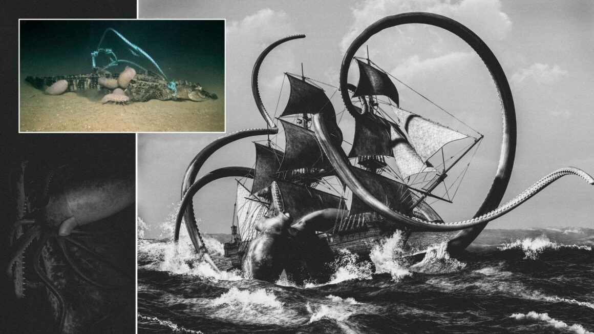Could Kraken really exist? Scientists sank three dead alligators deep into the sea, one of them left behind only scary explanations! 9
