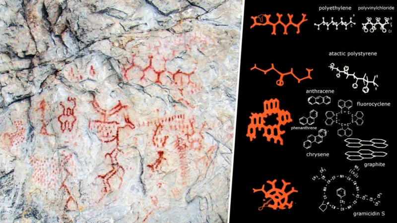 ภาพสกัดหินอูราลอายุ 5000 ปีที่น่าดึงดูดใจดูเหมือนจะแสดงถึงโครงสร้างทางเคมีขั้นสูง1