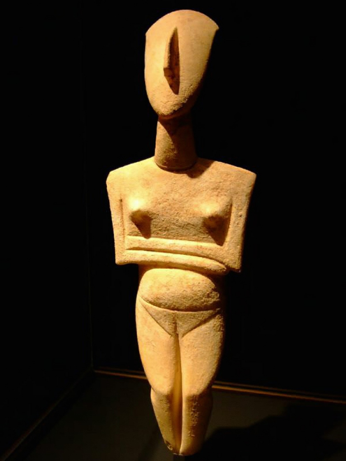 A marble figurine from the Cycladic islands