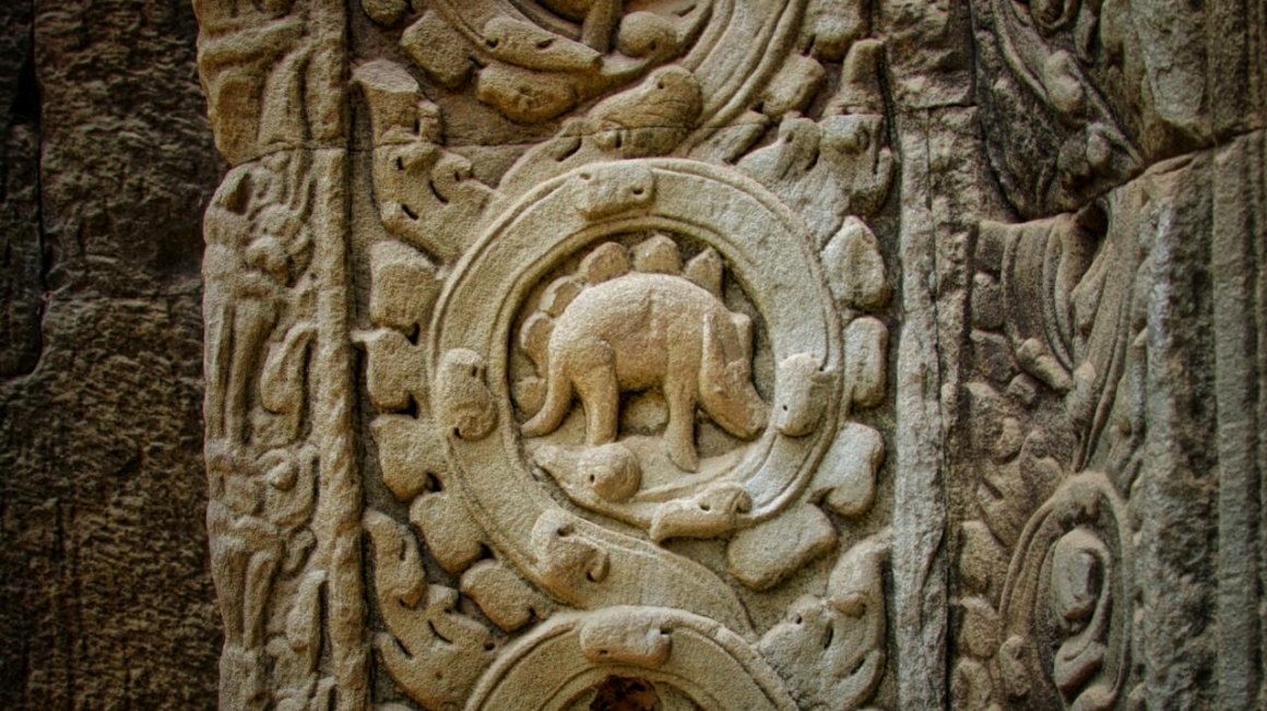 Храмът Та Пром изобразява ли „домашен“ динозавър? 9