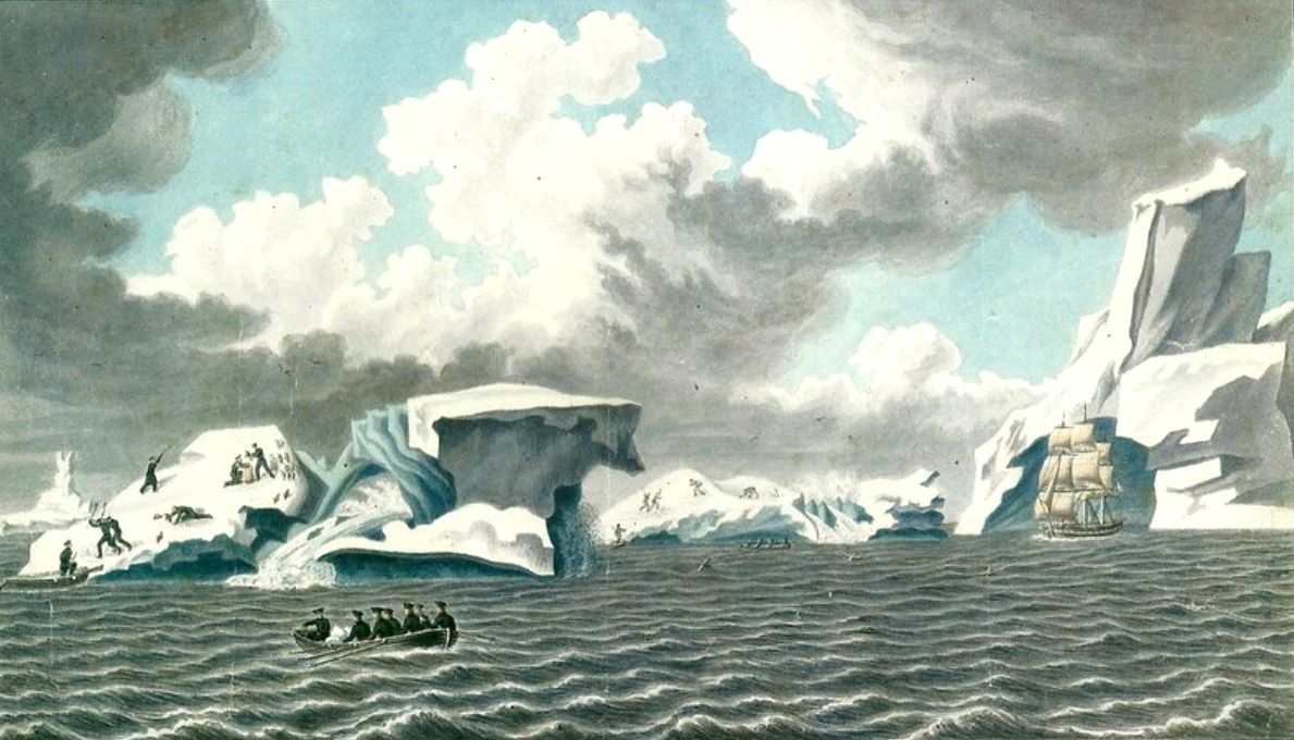 P. Mikhailov, Eerste Russische Antarctische expeditie, 1820. © Wikimedia Commons