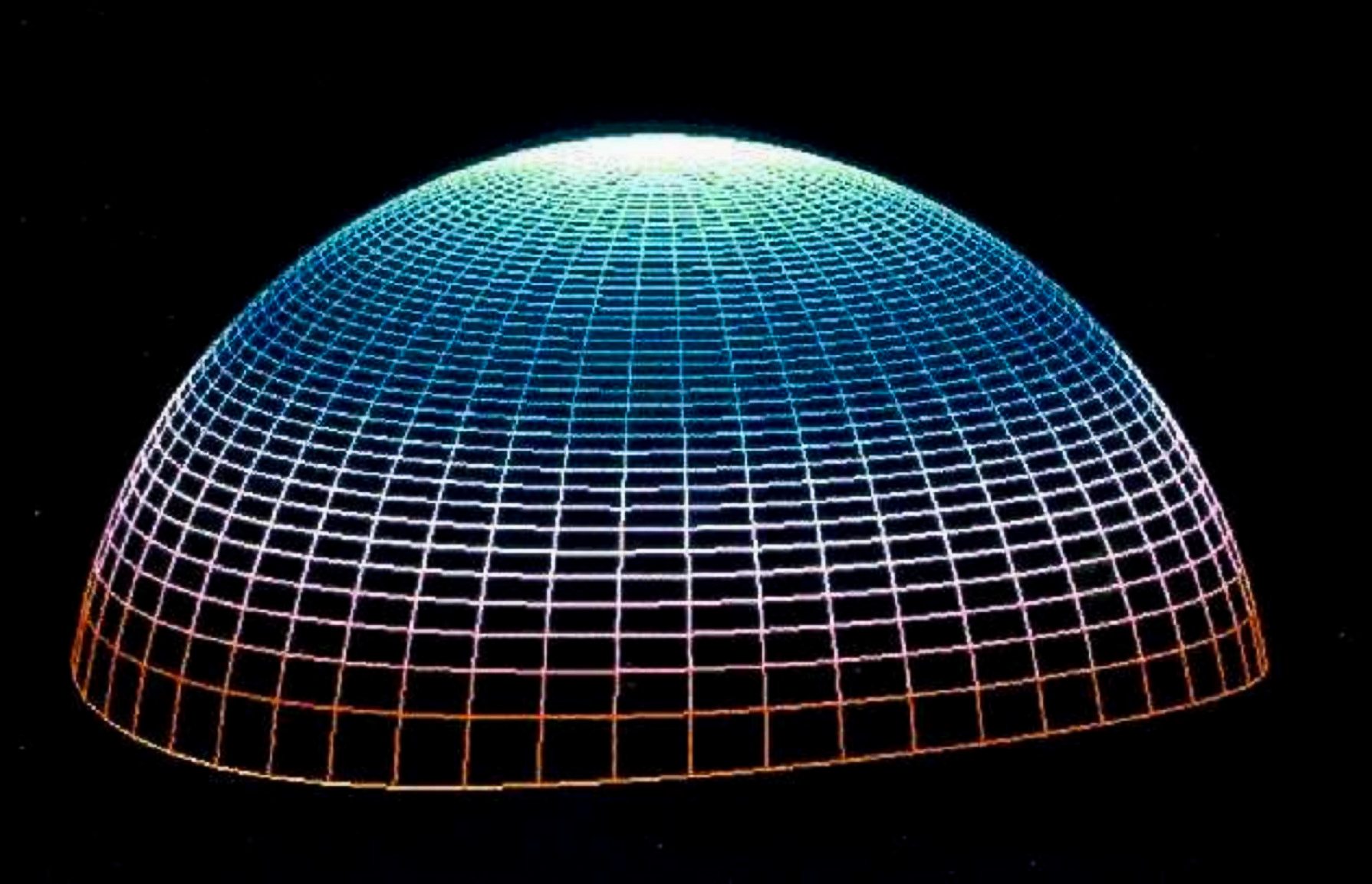 Lensa ini adalah ellipsoid yang hampir sempurna. Tampilan tiga dimensi dari satu permukaan yang terdiri dari semua bagian.