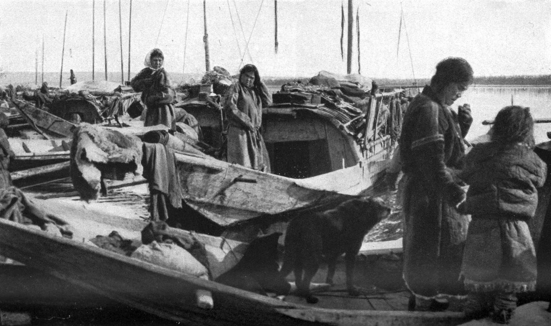 Die Hausboote der Jenissei-Ostiaks-Kets