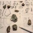 Titnago artefaktai iš Tunel Wielki urvo, kurį prieš pusę milijono metų padarė galbūt Homo heildelbergensis.
