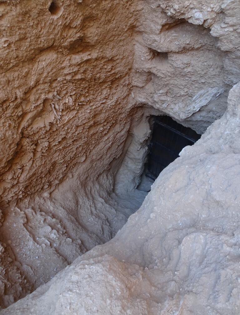 The entrance to the new tomb discovered in Luxor.