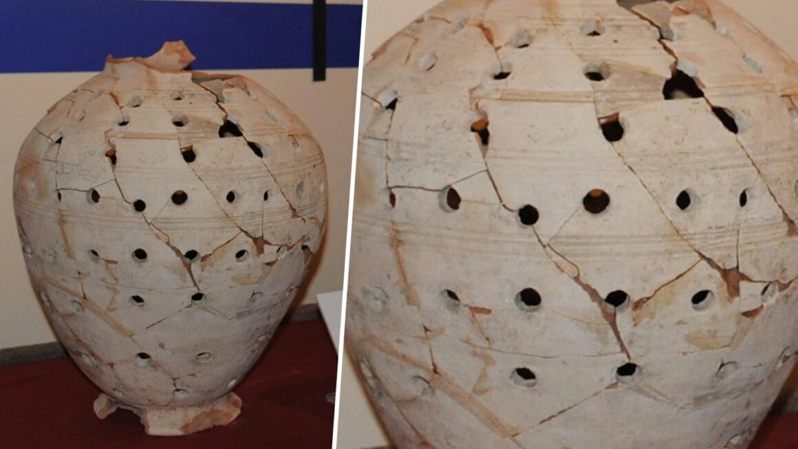 The riddle of the Roman holey jar – why would a vessel be full of holes? 1