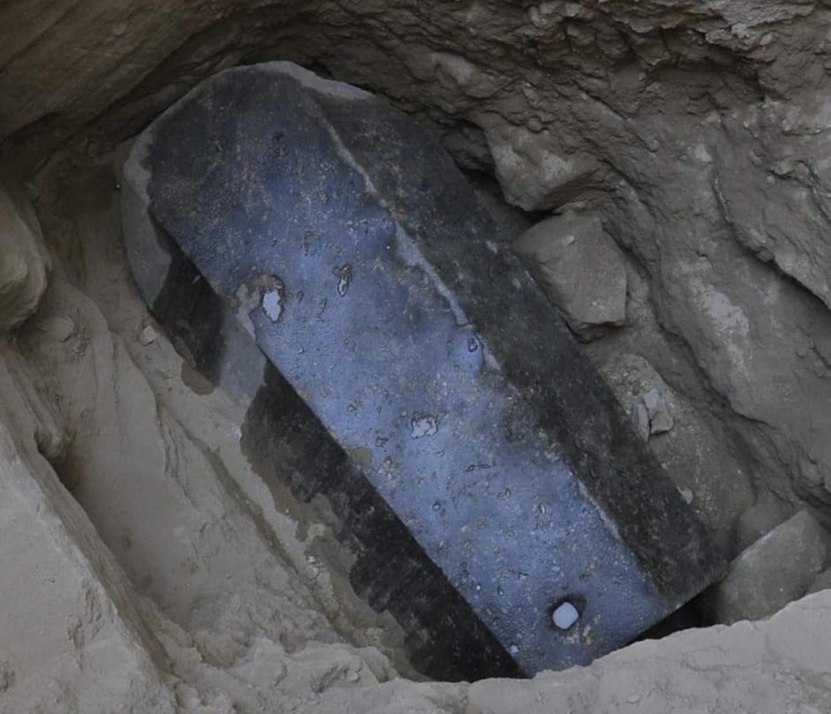 This black granite sarcophagus was found in a tomb in Alexandria, Egypt. Dating back over 2,000 years, it is the largest sarcophagus ever found in Alexandria, archaeologists believe.