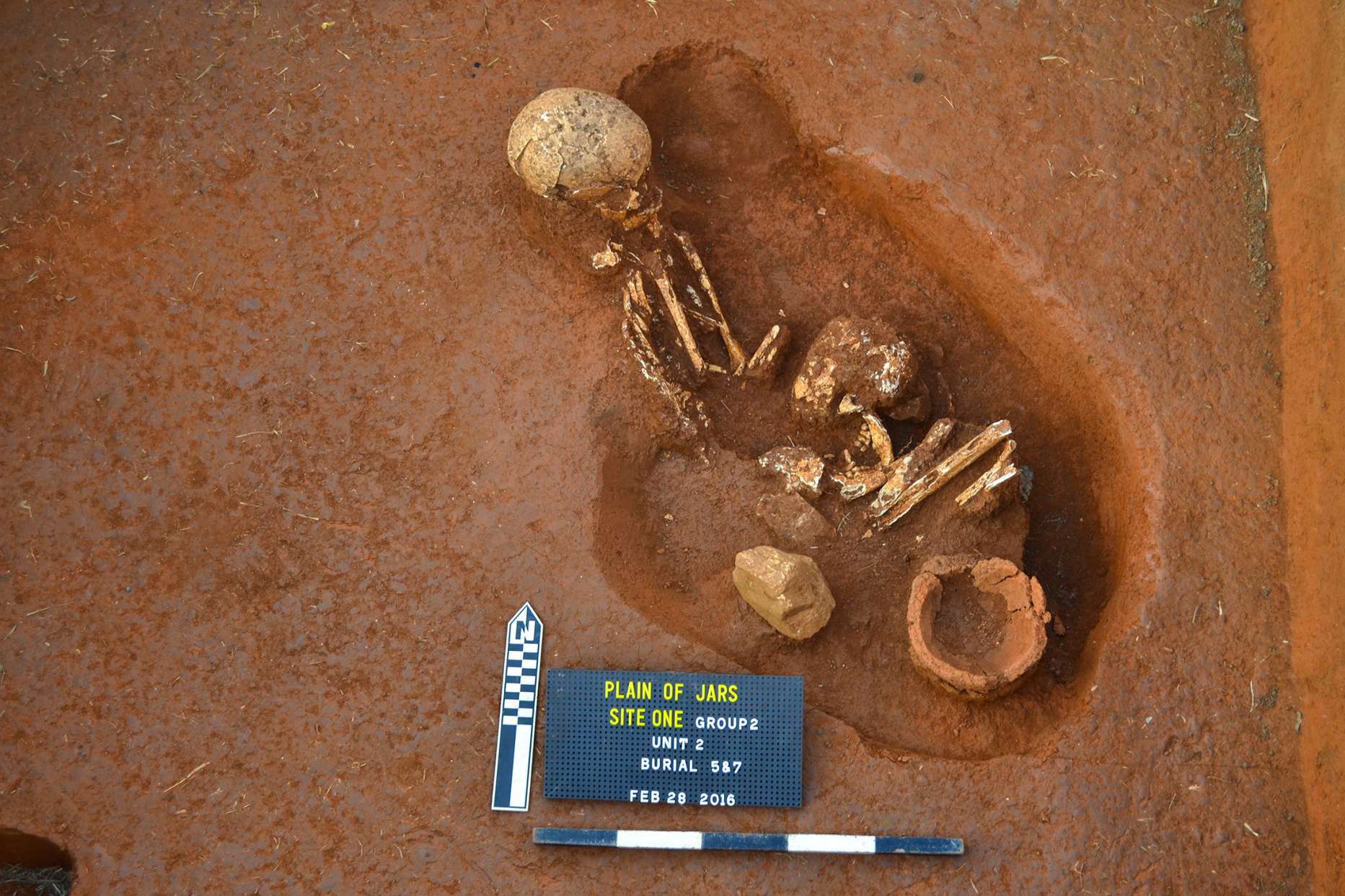 New research shows the human remains were interred beside the jars between 700 and 1,200 years ago.