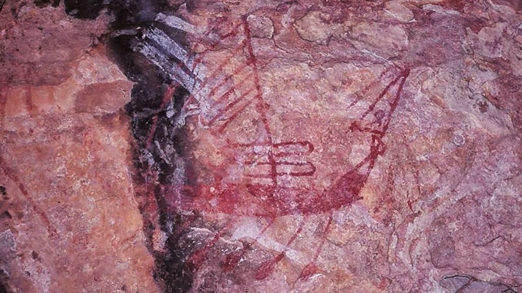 Moluccan boats from Indonesia identified in Australian rock art 7